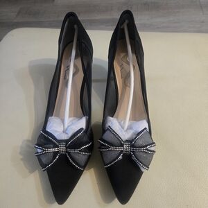 Nina Rici Elegant Black Women's Shoes with Bow Detail